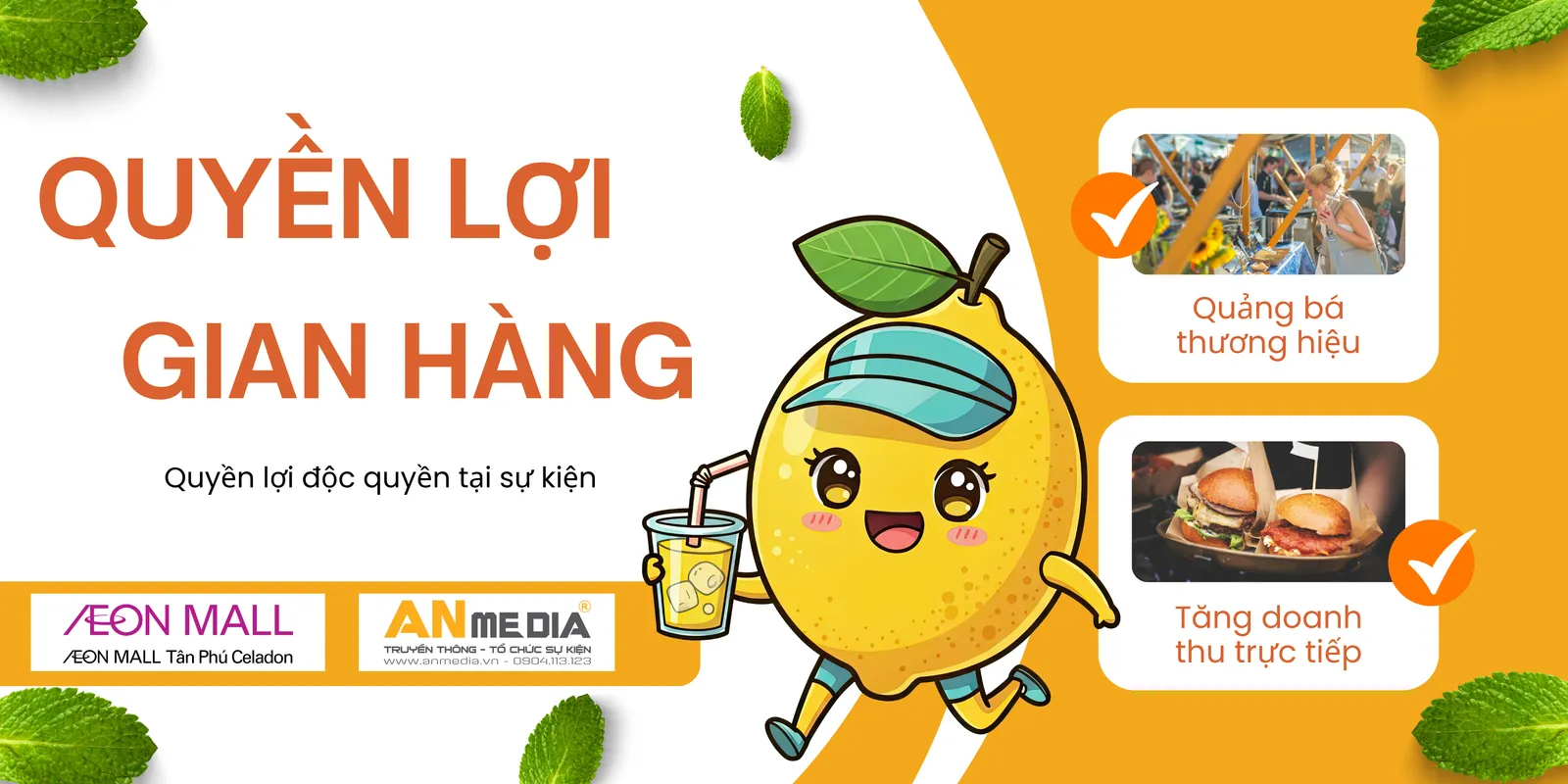 Quyền lợi của gian hàng tham gia sự kiện Food festival – Aeon mall Tân Phú Celadon