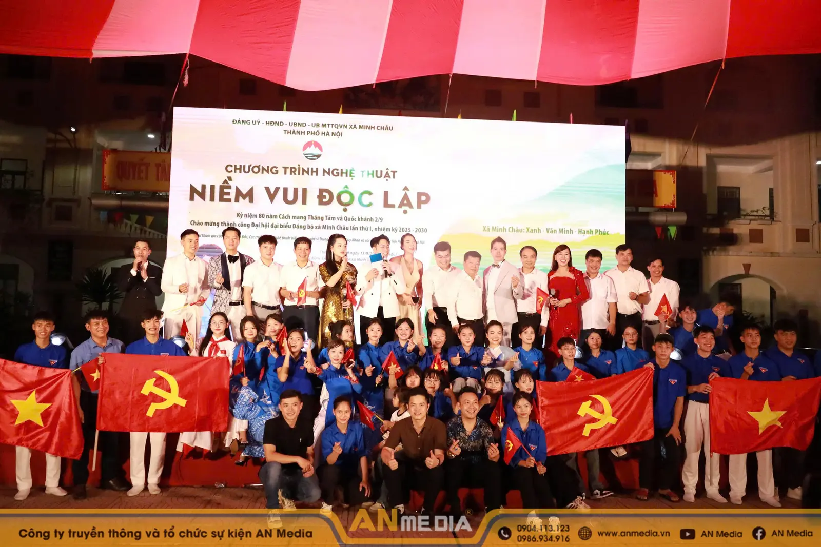 Dấu ấn chuyên nghiệp tại Đêm diễn nghệ thuật chào mừng thành công đại hội Đảng bộ xã Minh Châu