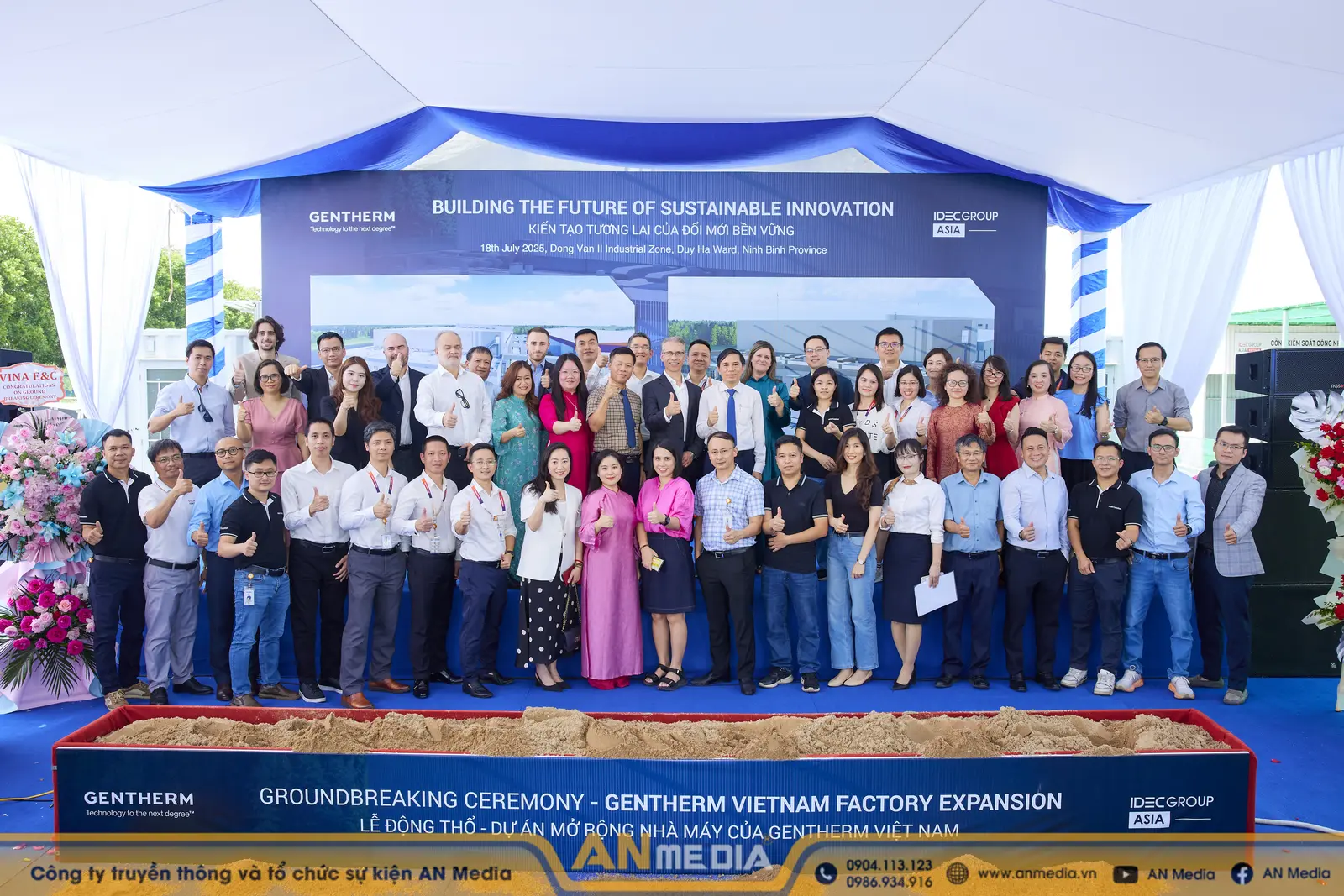Lễ động thổ dự án mở rộng nhà máy Gentherm Việt Nam: khởi sự tầm vóc mới cùng dấu ấn chuyên nghiệp từ AN Media